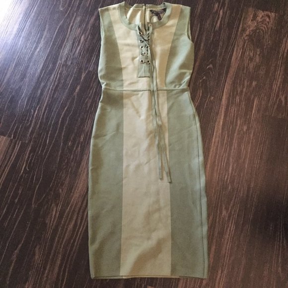 BCBGMaxAzria Dresses & Skirts - BCBG Safari Fitted Dress Earth Green